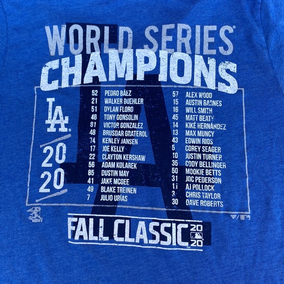 Woman’s LA Dodgers 2020 World Series Champions Short Sleeve Shirt - Picture 7 of 9